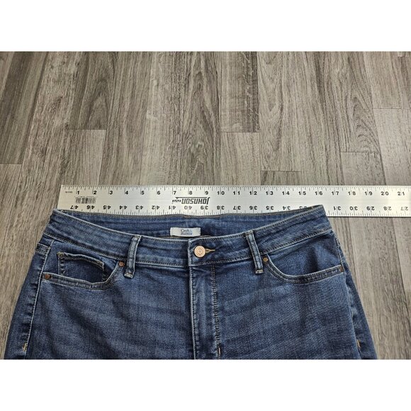 (3/$35) Croft & Barrow Jeans Womens 12 Blue Mid Rise Straight Leg Stretch Pants - Picture 8 of 12